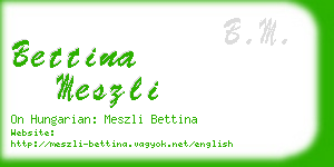 bettina meszli business card
